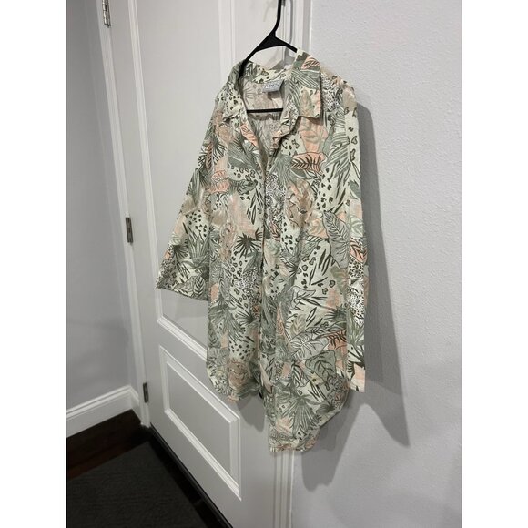 Vintage Original Venezia Sportswear Button Front Shirt Multi Sz 26/28 Tropical - Picture 3 of 9